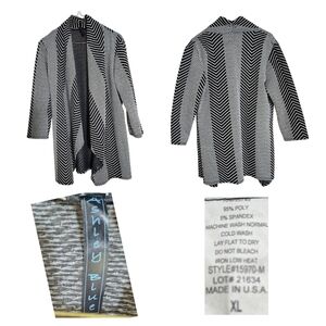 Ashley Blue XL Black, White And Gray Cardigan